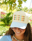 Take it Easy - Blue Striped Trucker Hat