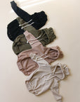 Ribbed Bear Hood Romper