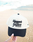 Friend in Jesus - Black Vintage Trucker Hat KenzKustomz