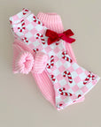Checkered Candy Cane Flare Pants | Pink
