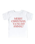 Merry Christmas, Ya Filthy Animal Tee Saved by Grace Co.