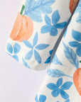 Fall Halloween & Thanksgiving Pumpkin Floral Print Long Sleeve Dress