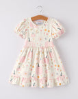 Fall Halloween & Thanksgiving Cute Pumpkin Print Girls Dress