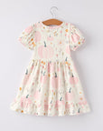 Fall Halloween & Thanksgiving Cute Pumpkin Print Girls Dress