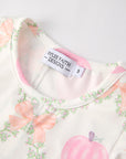 Halloween Pumpkin Pink Ruffle Girls Dress