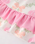 Halloween Pumpkin Pink Ruffle Girls Dress
