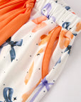 Halloween Mommy and Me Bow Print Pajama Set