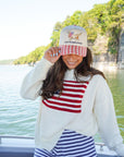 Living The American Dream - Red Gingham Hat KenzKustomz