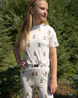 Child Boxy Tee Lounge Set | Santa Teddy forever french baby
