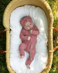 Bamboo Zip Pajamas | Peppermint Stripe Ribbed forever french baby