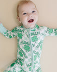 Bamboo Zip Romper | Lucky Shamrock