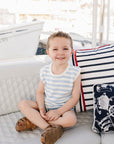 Blue Stripe Short Tank Set