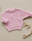 Chunky Knit Sweater | Pink