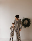 Women's Long Sleeve Bamboo Pajama | Midnight Stripe