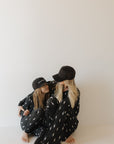Women's Long Sleeve Bamboo Pajama | Midnight Lightning Bolt