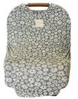 Dark Green Daisy Bamboo Multi-Use Cover