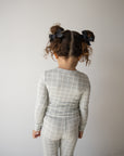 Bamboo Two Piece Pajamas | Foggy Grid forever french baby
