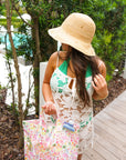Raffia Bucket Hat with Charms