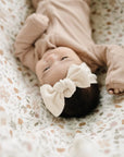 Vanilla Organic Cotton Ribbed Head Wrap Mebie Baby