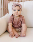 Dusty Rose Bamboo Head Wrap Mebie Baby