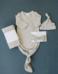 Oatmeal Bamboo Newborn Knot Hat