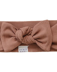 Dusty Rose Organic Cotton Ribbed Head Wrap Mebie Baby