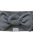Grey Organic Cotton Ribbed Head Wrap