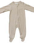 Oatmeal Bamboo Footed Zipper