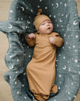Cafe Organic Cotton Ribbed Knot Gown