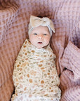 Vanilla Organic Cotton Ribbed Head Wrap Mebie Baby