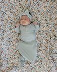 Sage Organic Cotton Ribbed Head Wrap