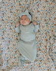 Sage Organic Cotton Ribbed Head Wrap Mebie Baby