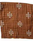Chestnut Textile Muslin Burp Cloth
