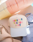 Here for the Fun of it - Baby Blue Corduroy Trucker Hat - PREORDER