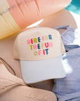 Here for the Fun of it - Baby Blue Corduroy Trucker Hat - PREORDER