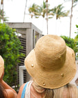 Raffia Bucket Hat with Charms