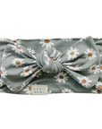 Light Green Daisy Bamboo Head Wrap