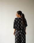 PRE- ORDER ships October 9th | Women's Bamboo Crop Tee Lounge Set | Midnight Skelly forever french baby