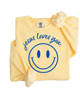 Jesus Loves You Smiley Pullover Saved by Grace Co.