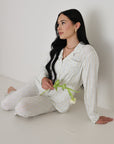 Women's Bamboo Button Up Lounge Set | Dainty Vines