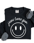 Jesus Loves You Smiley Pullover Saved by Grace Co.