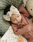 Vanilla Organic Cotton Ribbed Head Wrap Mebie Baby