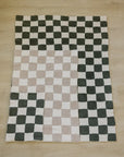 Taupe Checkered Plush Blanket Mebie Baby