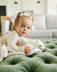 Taupe Checkered Plush Blanket Mebie Baby