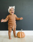 Vanilla Organic Cotton Ribbed Head Wrap Mebie Baby