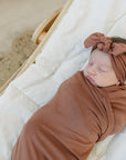 Rust Bamboo Hat OR Head Wrap Set