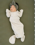 Winter Green Organic Cotton Ribbed Head Wrap Mebie Baby