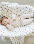 Cream Floral Muslin Quilt