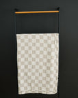 Taupe Checkered Muslin Quilt Mebie Baby