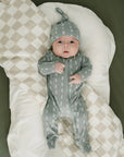 Taupe Checkered Muslin Quilt Mebie Baby